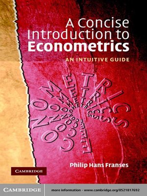 cover image of A Concise Introduction to Econometrics